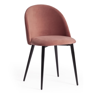Стул Tetchair MONRO mod. 710 ткань/металл, коралловый barkhat 15 /черный