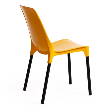 Стул Tetchair GENIUS mod 75 металл/пластик, желтый/черные ножки