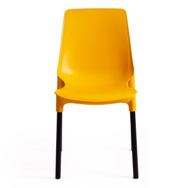 Стул Tetchair GENIUS mod 75 металл/пластик, желтый/черные ножки