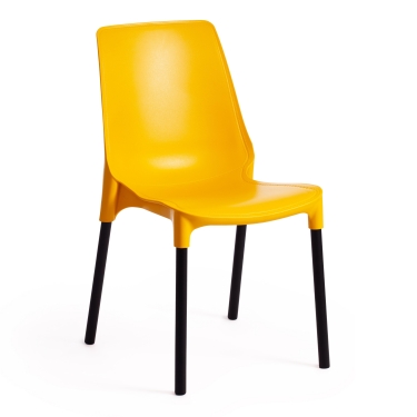 Стул Tetchair GENIUS mod 75 металл/пластик, желтый/черные ножки