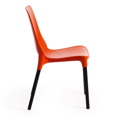 Стул Tetchair GENIUS mod 75 металл/пластик, оранжевый/черные ножки