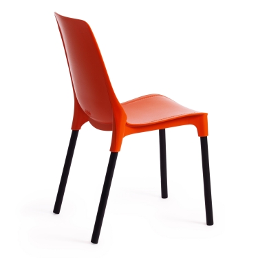 Стул Tetchair GENIUS mod 75 металл/пластик, оранжевый/черные ножки
