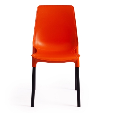 Стул Tetchair GENIUS mod 75 металл/пластик, оранжевый/черные ножки