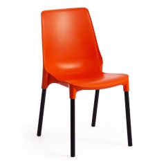 Стул Tetchair GENIUS mod 75 металл/пластик, оранжевый/черные ножки