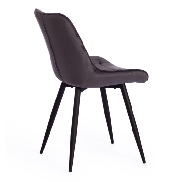 Стул Tetchair ABRUZZO mod. 8060 металл/велюр, серый вельвет HLR-21