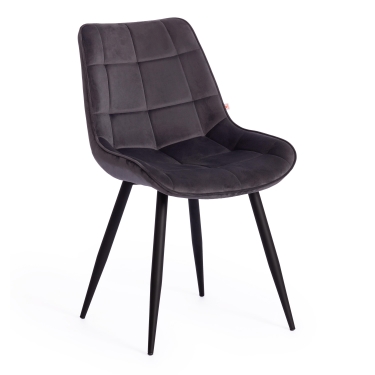 Стул Tetchair ABRUZZO mod. 8060 металл/велюр, серый вельвет HLR-21
