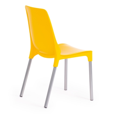 Стул Tetchair GENIUS mod 75 металл/пластик, желтый/ножки хром