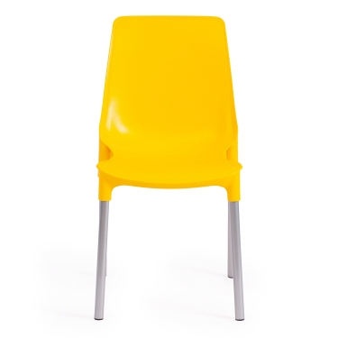 Стул Tetchair GENIUS mod 75 металл/пластик, желтый/ножки хром