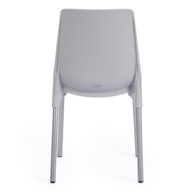 Стул Tetchair GENIUS mod 75 металл/пластик, серый/ножки хром