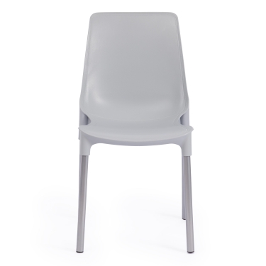 Стул Tetchair GENIUS mod 75 металл/пластик, серый/ножки хром