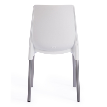 Стул Tetchair GENIUS mod 75 металл/пластик, белый/ножки хром