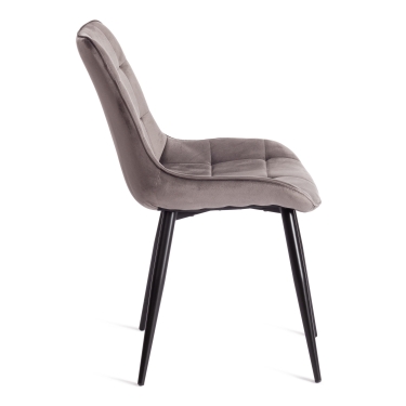 Стул Tetchair ABRUZZO mod. 8060 металл/вельвет, светло-серый HLR 24/черный