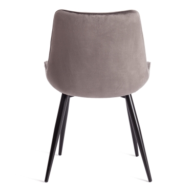Стул Tetchair ABRUZZO mod. 8060 металл/вельвет, светло-серый HLR 24/черный