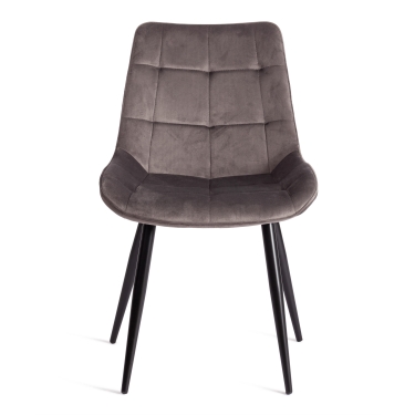 Стул Tetchair ABRUZZO mod. 8060 металл/вельвет, светло-серый HLR 24/черный