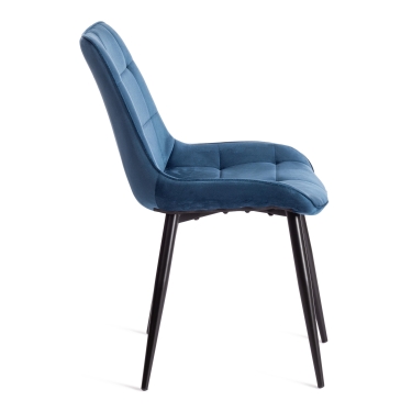 Стул Tetchair ABRUZZO mod. 8060 металл/вельвет, синий HLR 63/черный