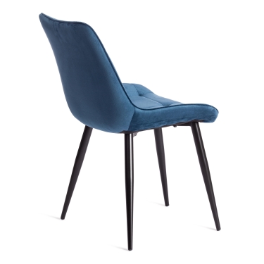 Стул Tetchair ABRUZZO mod. 8060 металл/вельвет, синий HLR 63/черный