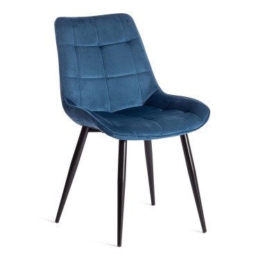 Стул Tetchair ABRUZZO mod. 8060 металл/вельвет, синий HLR 63/черный