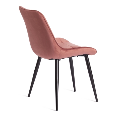Стул Tetchair ABRUZZO mod. 8060 металл/вельвет, коралловый HLR 44/черный