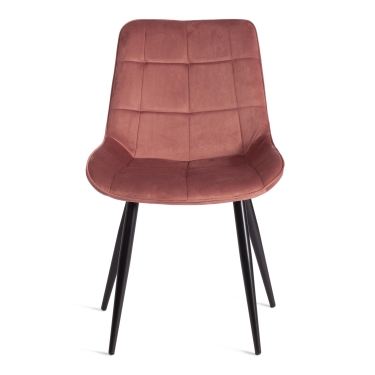 Стул Tetchair ABRUZZO mod. 8060 металл/вельвет, коралловый HLR 44/черный