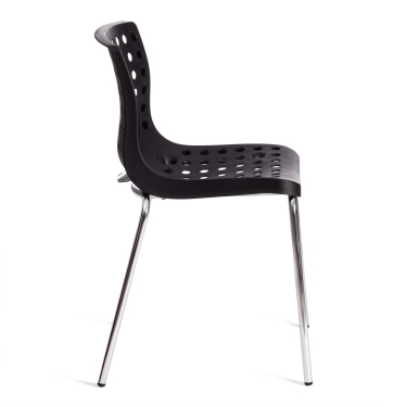 Стул Tetchair SKALBERG mod. C-084-A металл/пластик, 46 х 56 х 79 см, Black черный / Chrome хром