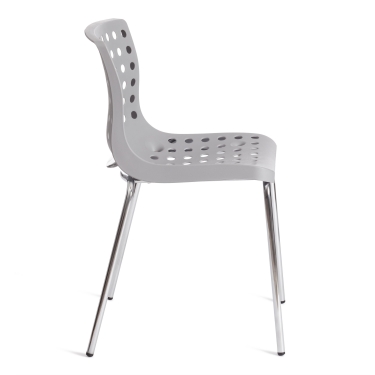 Стул Tetchair SKALBERG mod. C-084-A металл/пластик, 46 х 56 х 79 см, Grey серый / Chrome хром