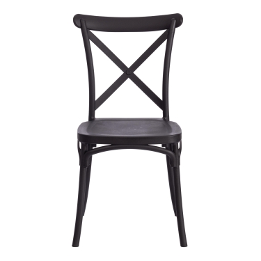Стул Tetchair CROSS mod. PL24 пластик, Black черный 05