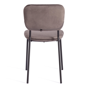 Стул Tetchair CAROL mod. UC06 металл, вельвет, Light grey светло-серый HLR24 / черный