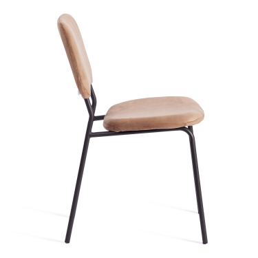Стул CAROL mod. UC06 металл, вельвет, 45 х 56 х 82 см, Brown коричневый HLR11 / черный