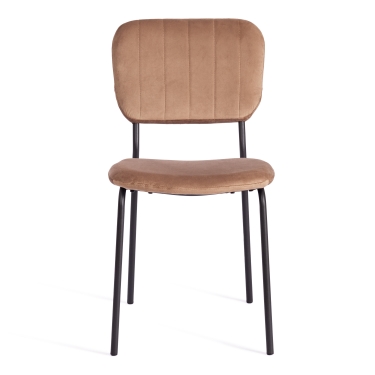 Стул CAROL mod. UC06 металл, вельвет, 45 х 56 х 82 см, Brown коричневый HLR11 / черный