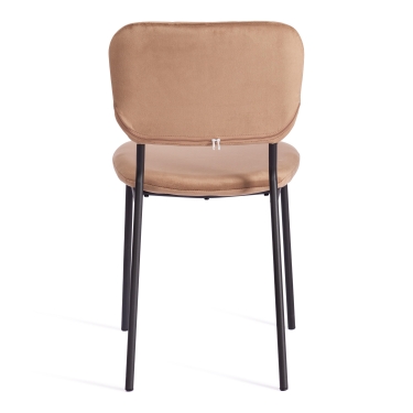 Стул CAROL mod. UC06 металл, вельвет, 45 х 56 х 82 см, Brown коричневый HLR11 / черный