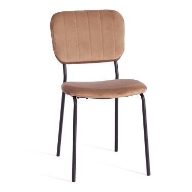 Стул CAROL mod. UC06 металл, вельвет, 45 х 56 х 82 см, Brown коричневый HLR11 / черный