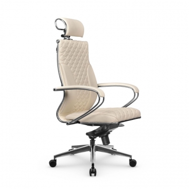 Кресло руководителя Metta L 2c 44C/K116 Infinity Easy Clean MPES Комплект 2 Молочное