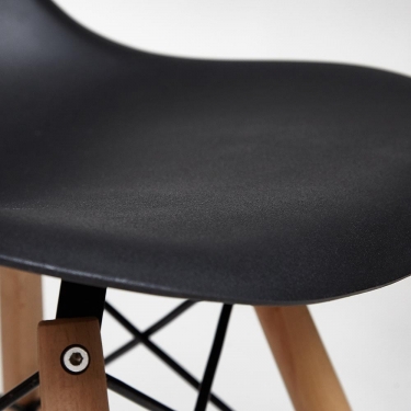 Стул барный Cindy Bar Chair mod. 80 дерево/металл/пластик, 46х55х106 см, черный