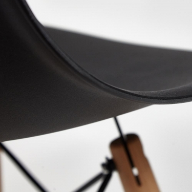 Стул барный Cindy Bar Chair mod. 80 дерево/металл/пластик, 46х55х106 см, черный