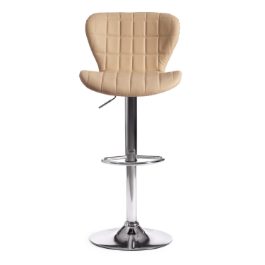 Стул барный Tetchair AVIONIC mod. KY712A металл/экокожа, бежевый/хром