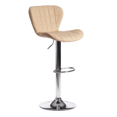 Стул барный Tetchair AVIONIC mod. KY712A металл/экокожа, бежевый/хром