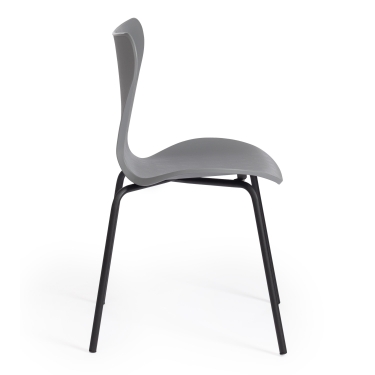Стул Jacobsen mod DC 102 пластик/металл, 50 х 46 х 82 см , серый 024/черный