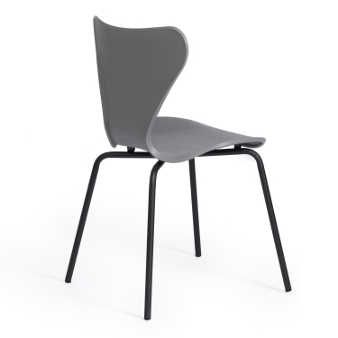 Стул Jacobsen mod DC 102 пластик/металл, 50 х 46 х 82 см , серый 024/черный