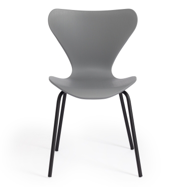 Стул Jacobsen mod DC 102 пластик/металл, 50 х 46 х 82 см , серый 024/черный