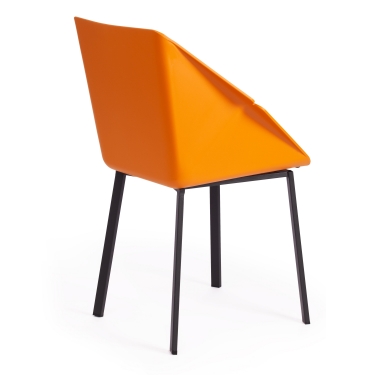 Стул DORO mod. 8088 пластик/металл/ткань , 61,5 х 55 х 46 х 89 см , Orange Оранжевый 90988 / Grey Серый 1509
