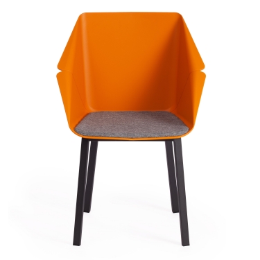 Стул DORO mod. 8088 пластик/металл/ткань , 61,5 х 55 х 46 х 89 см , Orange Оранжевый 90988 / Grey Серый 1509