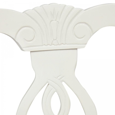Стул Афродита/ Aphrodite дерево гевея, 46х54х99см, butter white, ткань кремовая с рисунком 3321