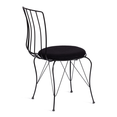 Стул LALITA mod. 172 металл/ткань, 44 х 51.5 х 85 см, Black черный