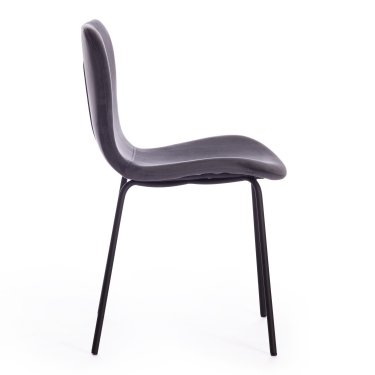 Стул KRANZ mod. 9322М экокожа / пластик , 53 х 55 х 45 х 76,5, Grey Cерый 7 / Brown Коричневый 9 / черный