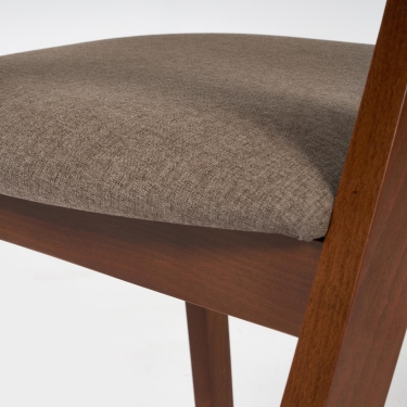 Стул мягкое сидение Tetchair VERSA (Верса) каркас бук, сиденье ткань, Коричневый