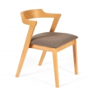 Стул мягкое сидение Tetchair VERSA (Верса) каркас бук, сиденье ткань, Натуральный + Коричневый