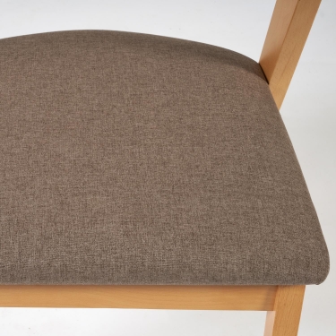 Стул мягкое сидение Tetchair VERSA (Верса) каркас бук, сиденье ткань, Натуральный + Коричневый