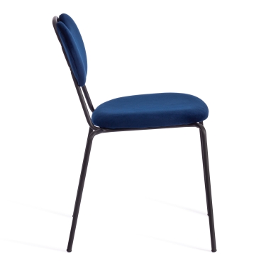 Стул DANTON mod. 0139223 металл/ткань, 47х56,5х79 см, темно-синий S108 117 DARK BLUE/черный