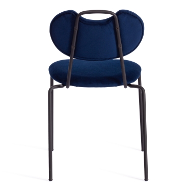 Стул DANTON mod. 0139223 металл/ткань, 47х56,5х79 см, темно-синий S108 117 DARK BLUE/черный