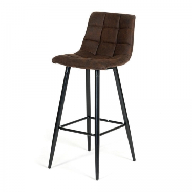 Стул барный SPICE mod.8078 металл,ткань наппа, 51 x 42 x 104 см, темно-коричневый/черный, PK-03